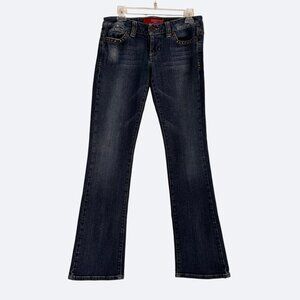 Guess Womens Jeans Flare Boot Cut Low Rise Studs Size 29 Blue